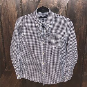 Gap checkered button down top